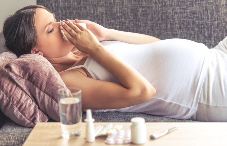 embarazada con influenza