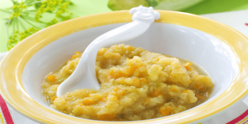 Puré de calabacita y camote