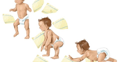 La motricidad gruesa de un bebé según su edad