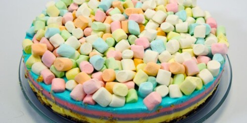 Receta: Cheesecake de arcoíris