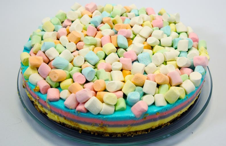 Receta: Cheesecake de arcoíris