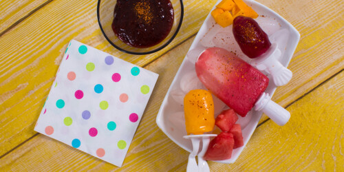 Botanas saludables con chamoy