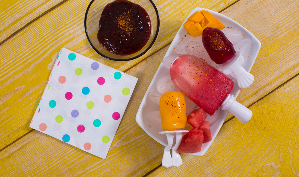 Botanas saludables con chamoy