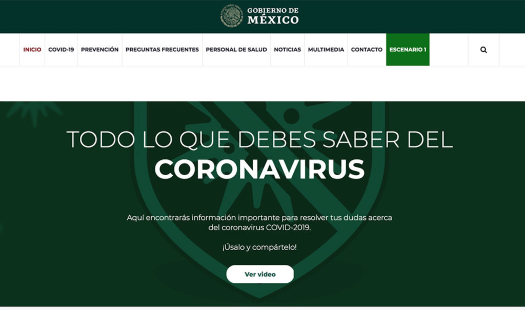 Sitios oficiales para conocer la situación del Coronavirus en México