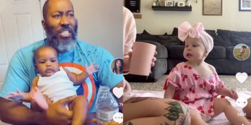 El #waterchallenge con bebés de Tik Tok que está causando conmoción