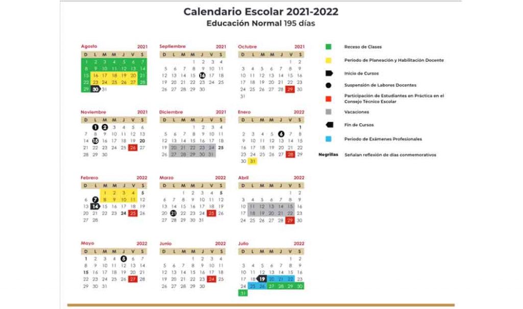 Este es el calendario escolar 2021-2022 de la SEP