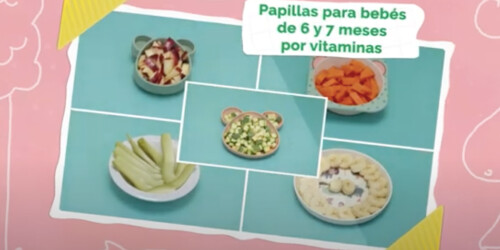 Papillas para bebés de 6 y 7 meses con vitaminas y minerales