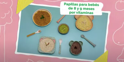 Papillas para bebés de 8 y 9 meses con vitaminas