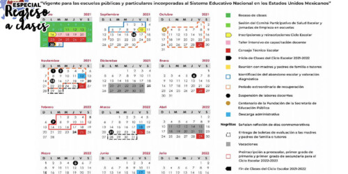 SEP: Así es el calendario del Ciclo Escolar 2021-2022
