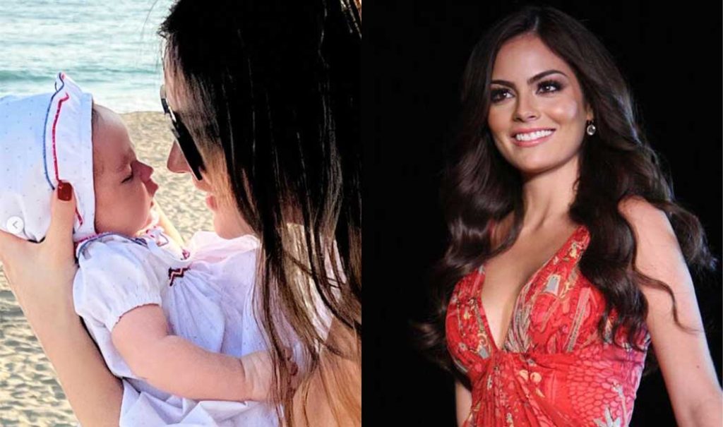 La ex Miss Universo, Ximena Navarrete es atacada por la forma de darle lactancia materna a su hija