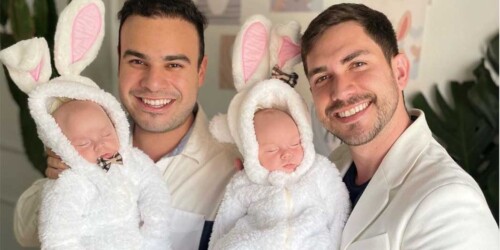 Pareja gay tuvo mellizos con genes de ambos padres y esta es su historia