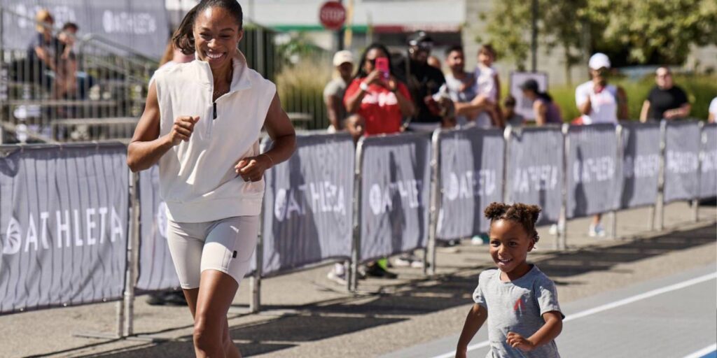 allyson felix con su hija