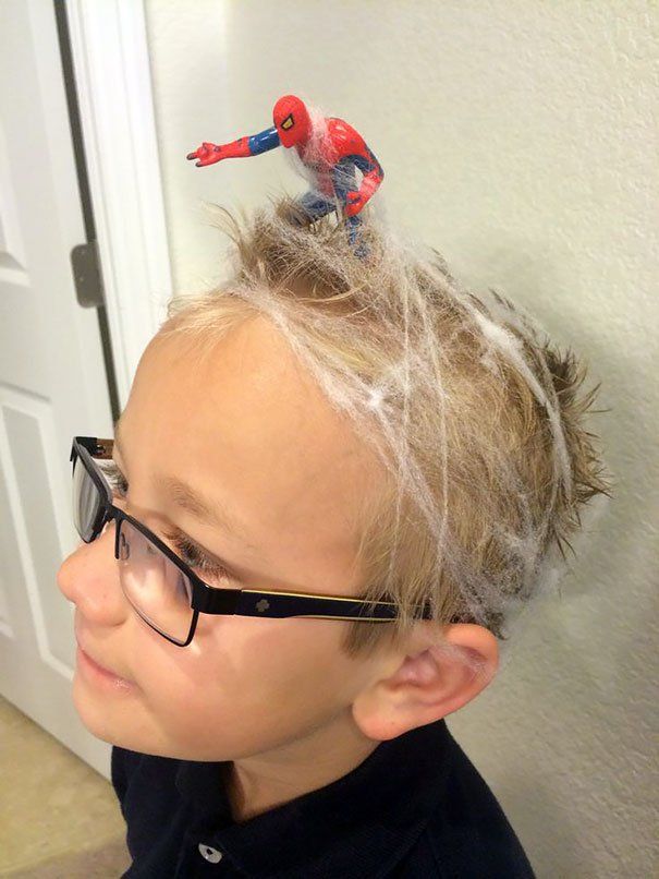 peinado loco spiderman