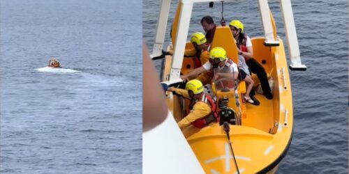 Padre salta de crucero Disney para salvar a su hija