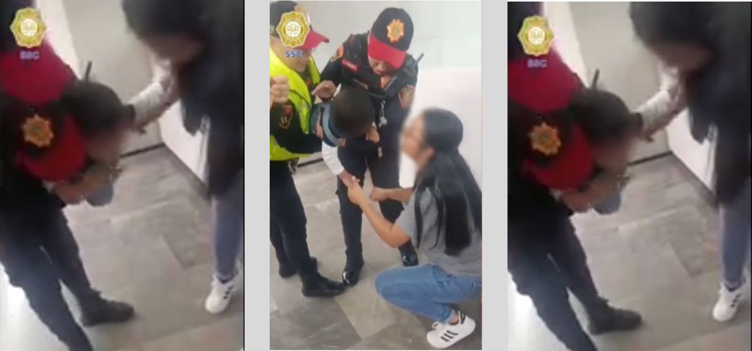 niño atragantado en el metro