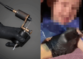 Pareja tatúa a su hijo para participar en un reto viral