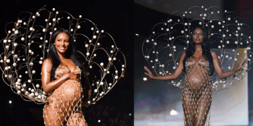 La primera modelo embarazada en abrir el desfile Victoria’s Secret