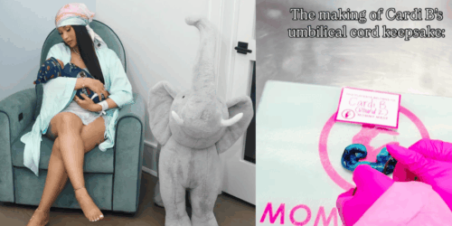 El cordón umbilical de su bebé se volvió joya: así lo hizo Cardi B