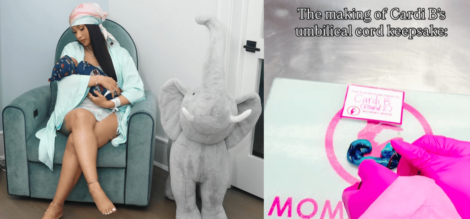 Cardi B convierte en joya el cordón umbilical