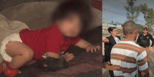 Rescatan a bebé en Ecatepec que se encontraba abandonado