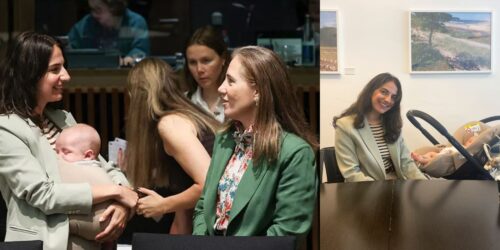 ¿Llevar a tu bebé al trabajo? Esta ministra lo hizo en plena reunión de la Unión Europea