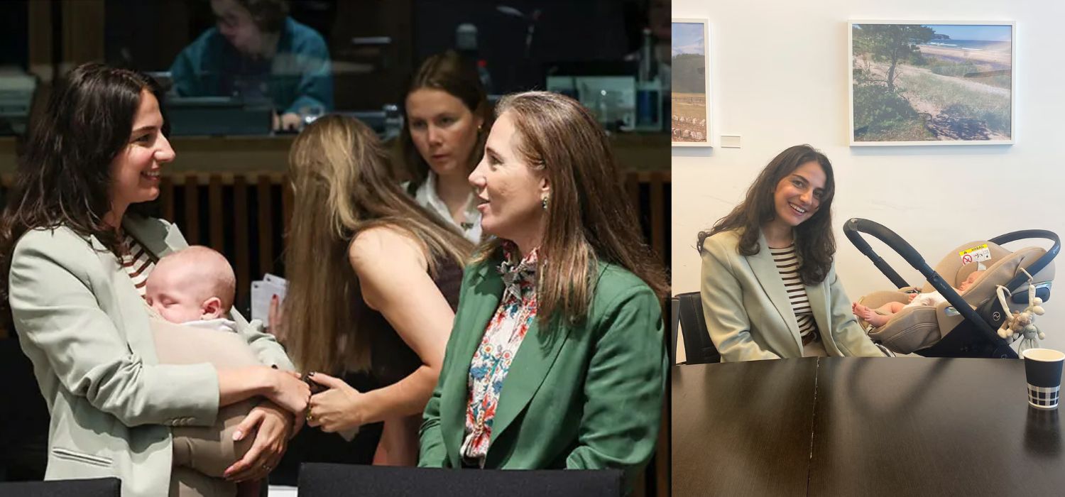 ¿Llevar a tu bebé al trabajo? Esta ministra lo hizo en plena reunión de la Unión Europea