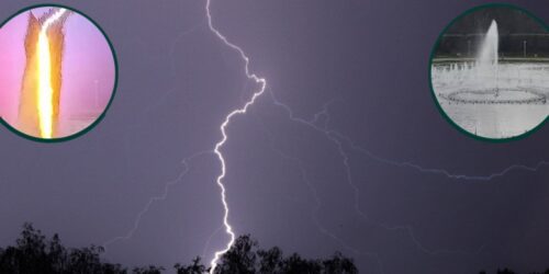 Rayo cae cerca de niños que jugaban en una fuente de Polonia