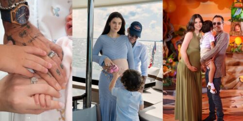 Marc Anthony y Nadia Ferreira presentan a Myla