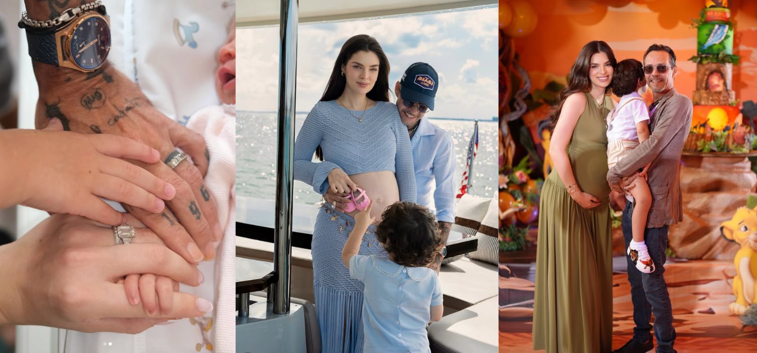 Marc Anthony y Nadia Ferreira presentan a Myla