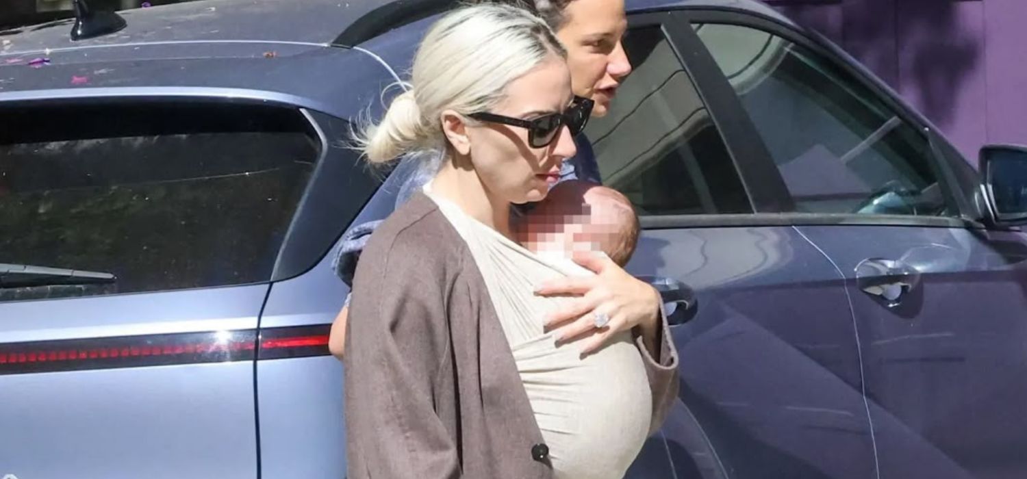 ¡Sorpresa! Captan a Lady Gaga y Michael Polansky con su bebé recién nacido por primera vez