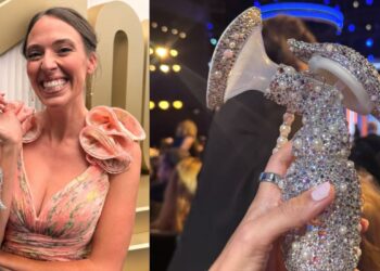 Taylor Cox lleva un extractor de leche con pedrería a los Emmy 2026