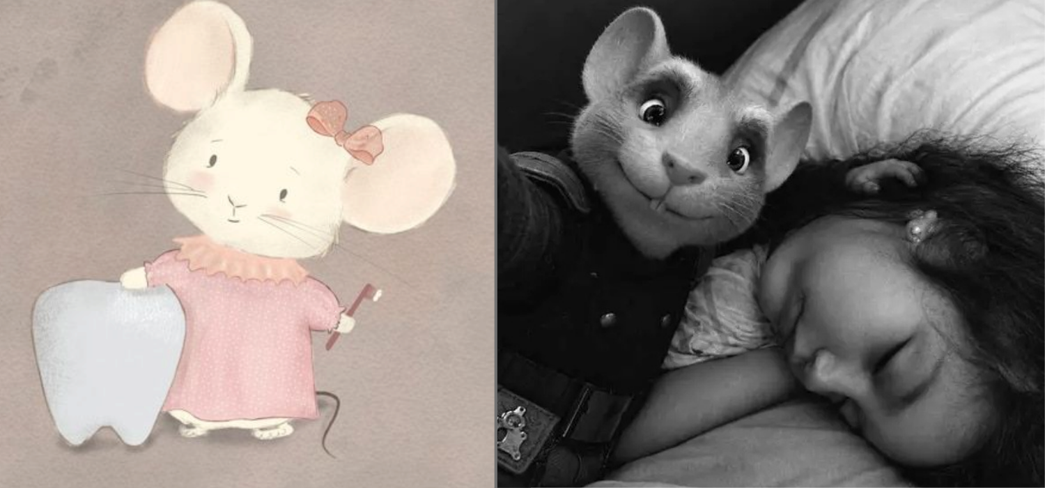 foto con el ratón pérez